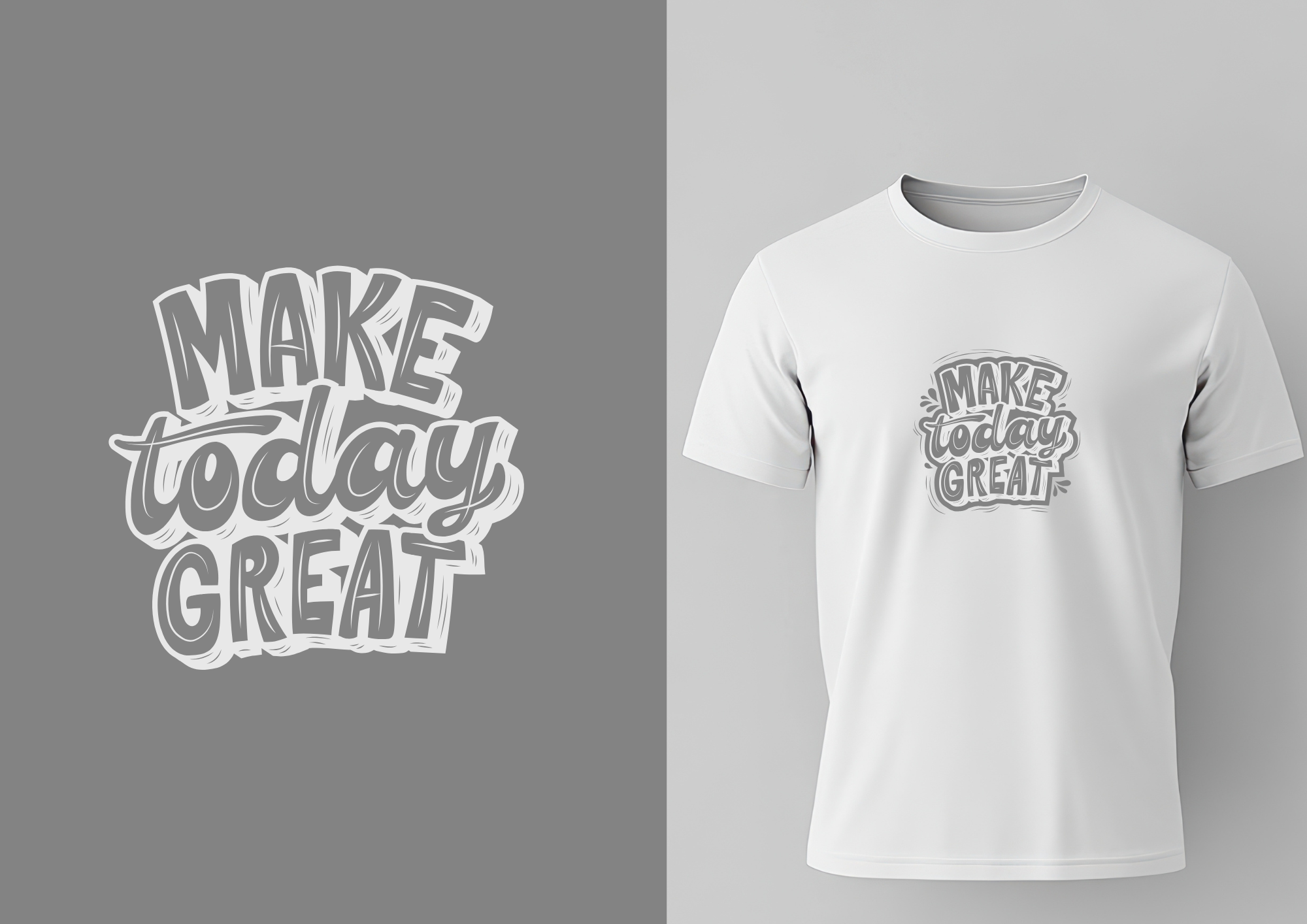 black and white typographic motivational document