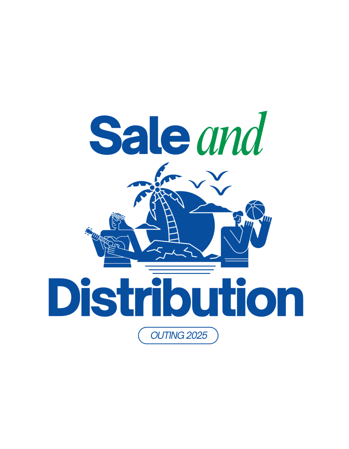 blue and green simple outing t shirt (1)